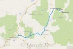 Reiseroute: Zion Comfort Inn - Virgin - Zion N.P. - Mount Carmel - Glendale - Red Canyon - Dixie National Forest - Bryce Canyon