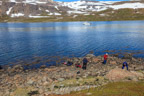 Allein am Strand des Hrafnfjörður