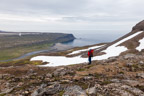 Blick vom Pass Göngumannaskarð auf Barðsvík