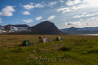 Campground in der Bucht Hlöðuvík