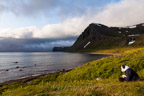 Abendstimmung in der Bucht von Hlöðuvík