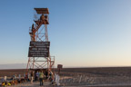 Nazca, der stählerne Aussichtsturm von Maria Reiche