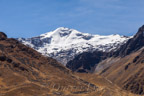 Am Pass Abra La Raya (4338 m), im Hintergrund der Chimboya (5489 m)