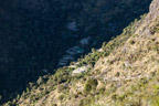 Auf dem Inka-Trail; Blick zurück ins nun schon fast leere Camp