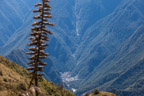 Auf dem Inka-Trail; Blick auf Chachabamba