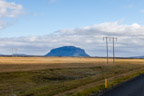 Der Tafelvulkan Búrfell (dt. Speisekammerberg) an der Þjórsá, 669 m