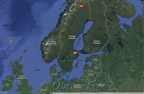 Unsere Reiseroute, Tag 1: Berlin - Kiruna