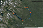 Unsere Reiseroute, Tag 3: Kiruna - Suorva